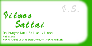 vilmos sallai business card